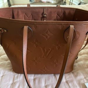 Louis Vuitton Neverful MM Cognac with Wristlet